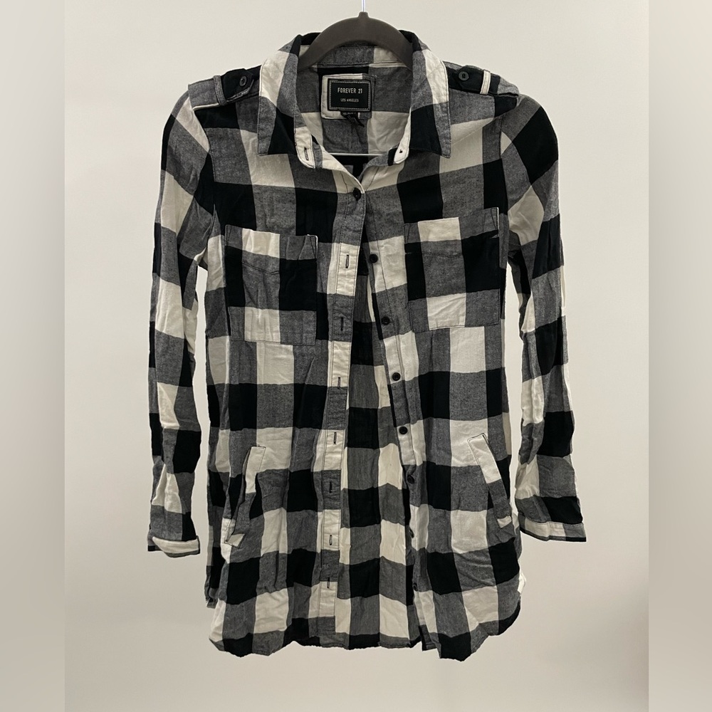 Black Buffalo Plaid Shirt Sz S